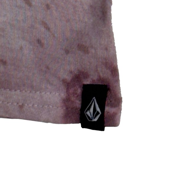 Volcom Women's T-Shirt Size X-Small Pink Tie-Dye Short Sleeve Crew Neck XSM Tee - Picture 6 of 8